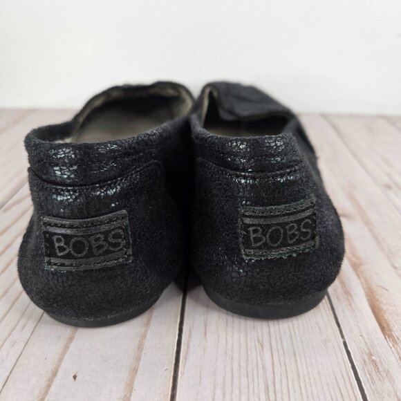 BOBS From Skechers Women's Luxe Rain Dance Black Slip On Flats Size 11 in Black - Picture 5 of 14